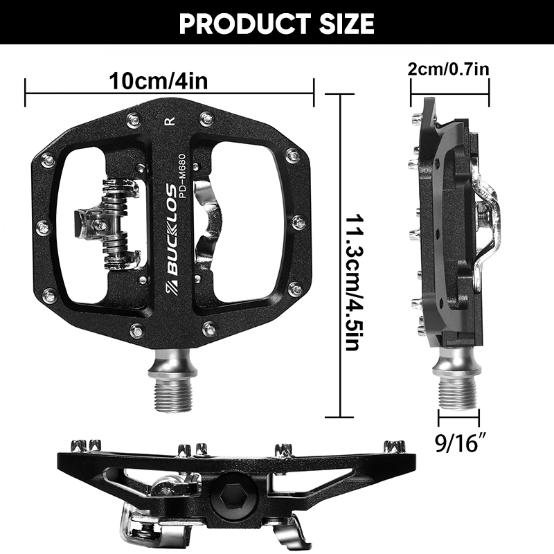 BUCKLOS Mtb Pedals for Bicycle - Pedal Platform Flat review and price