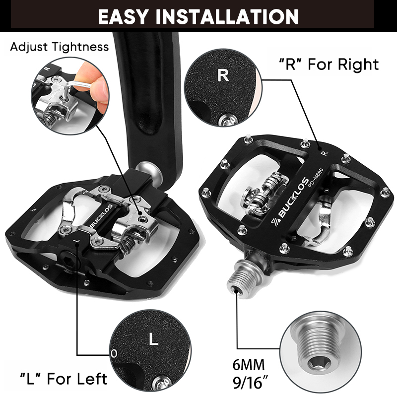 BUCKLOS Mtb Pedals for Bicycle - Pedal Platform Flat review and price