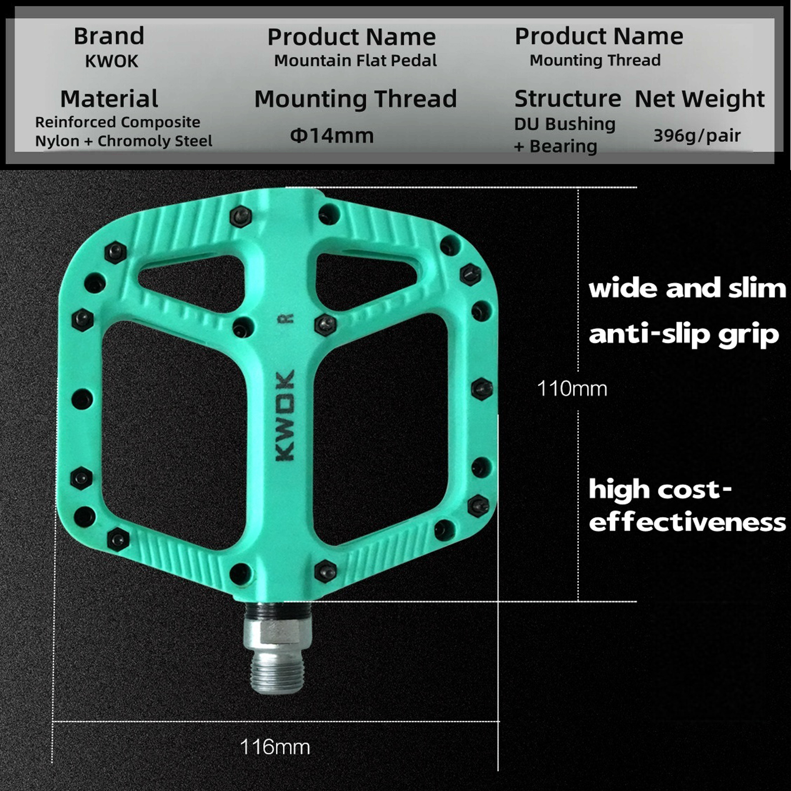Bicycle Pedals Ultralight Bike - Pedal Platform Flat review and price