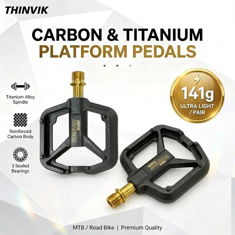 THINVIK Ultralight Carbon Fibe - Pedal Platform Flat review and price
